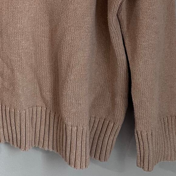 Lauren Ralph Lauren Vintage Fisherman Sweater 90s Y2K Brown Knit Button Shawl 2X - Picture 3 of 11